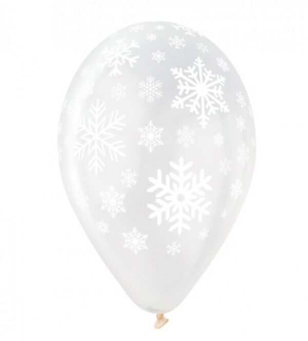 Балон снежинки, прозрачен 10бр.