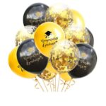 Комплект балони за АБИТУРИЕНТСКИ БАЛ, черен микс 15бр.