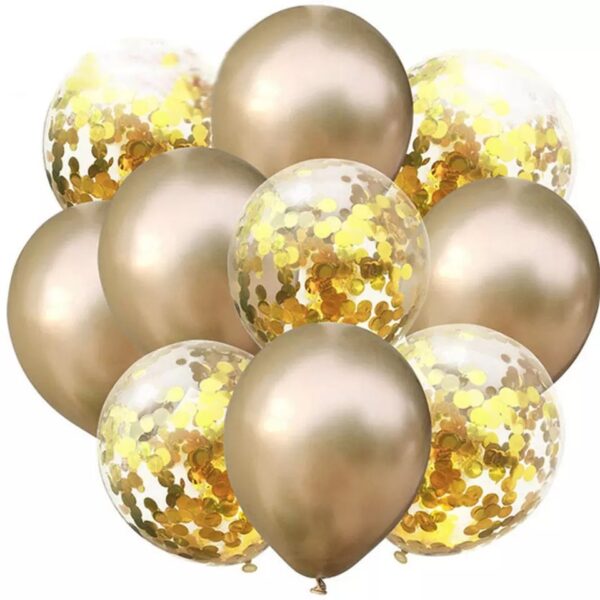 Комплект латексови балони хром GOLD