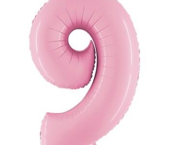 Балон цифра бебешко розово 9, 101,6см.