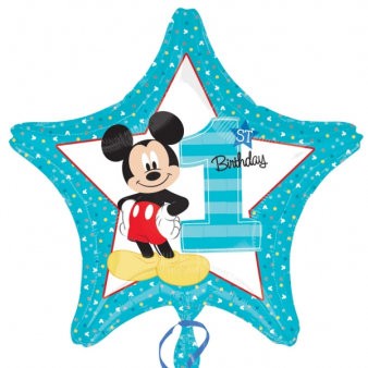 1-ви Рожден ден балон звезда Мики Маус