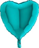 Балон фолио сърце, аквамарин