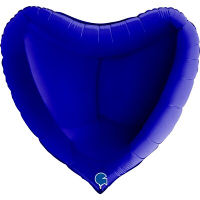 Балон фолио сърце, тъмно синьо