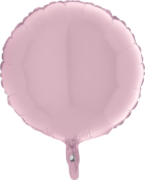 Балон фолио кръг, бeбешко розов