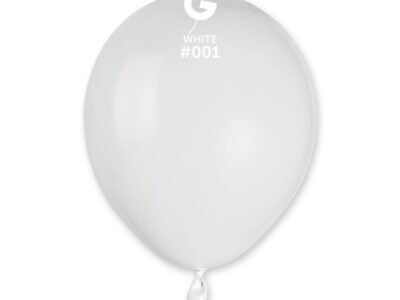 Балон пастел 13см, бял