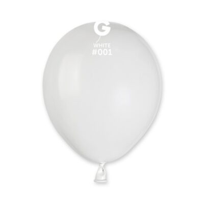 Балон пастел 13см, бял